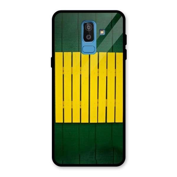 Yellow Fence Glass Back Case for Galaxy J8