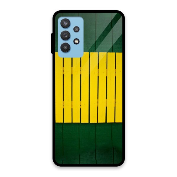 Yellow Fence Glass Back Case for Galaxy M32 5G