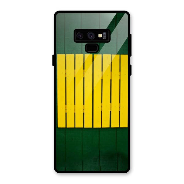 Yellow Fence Glass Back Case for Galaxy Note 9