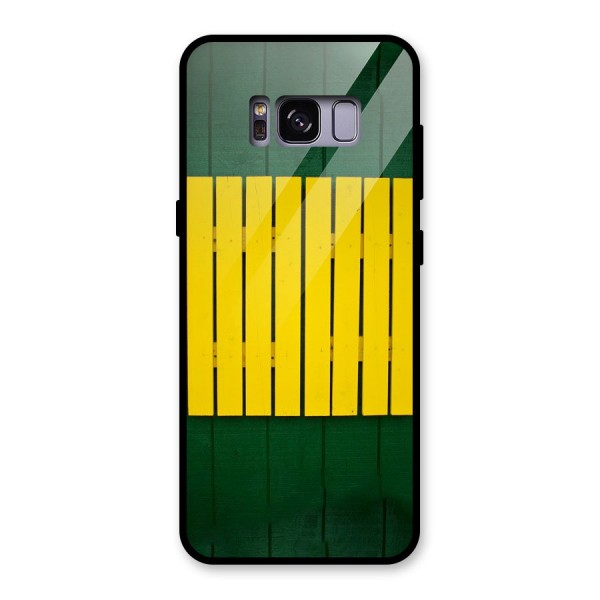 Yellow Fence Glass Back Case for Galaxy S8