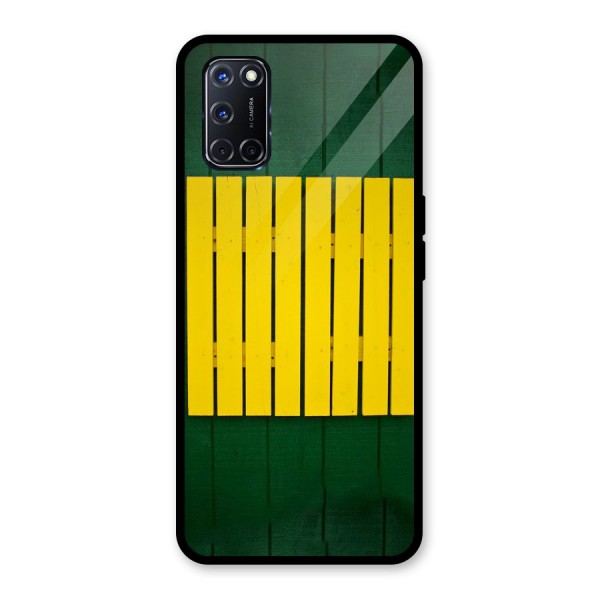 Yellow Fence Glass Back Case for Oppo A52