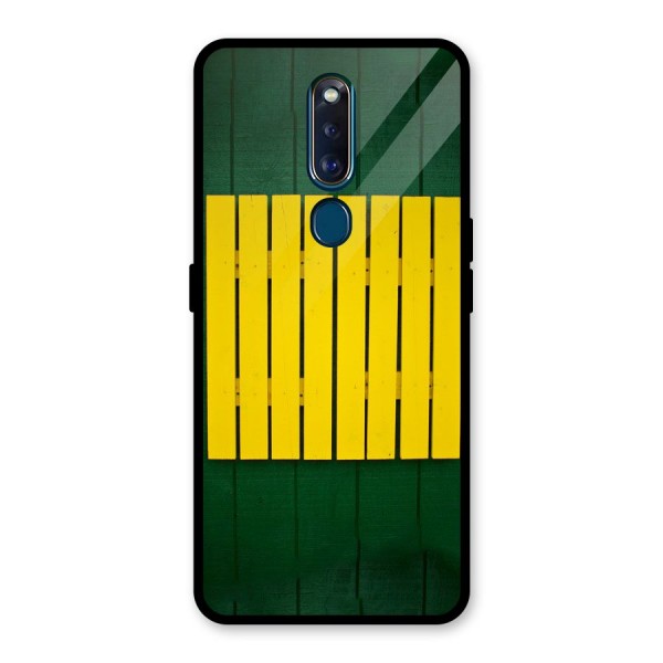 Yellow Fence Glass Back Case for Oppo F11 Pro