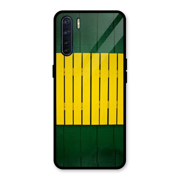 Yellow Fence Glass Back Case for Oppo F15