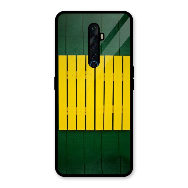 Yellow Fence Glass Back Case for Oppo Reno2 Z