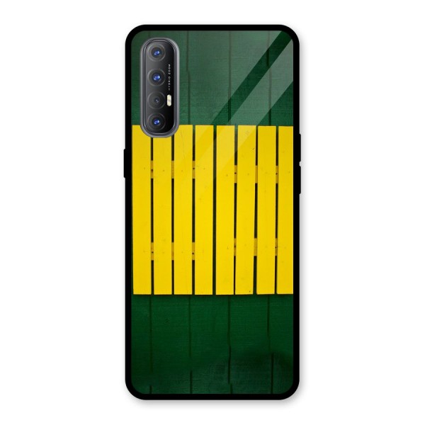 Yellow Fence Glass Back Case for Oppo Reno3 Pro