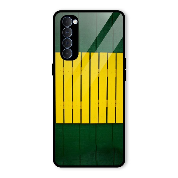 Yellow Fence Glass Back Case for Oppo Reno4 Pro