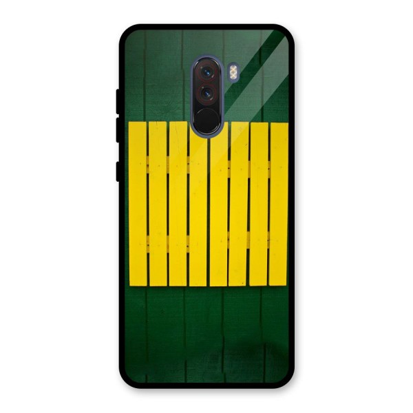 Yellow Fence Glass Back Case for Poco F1