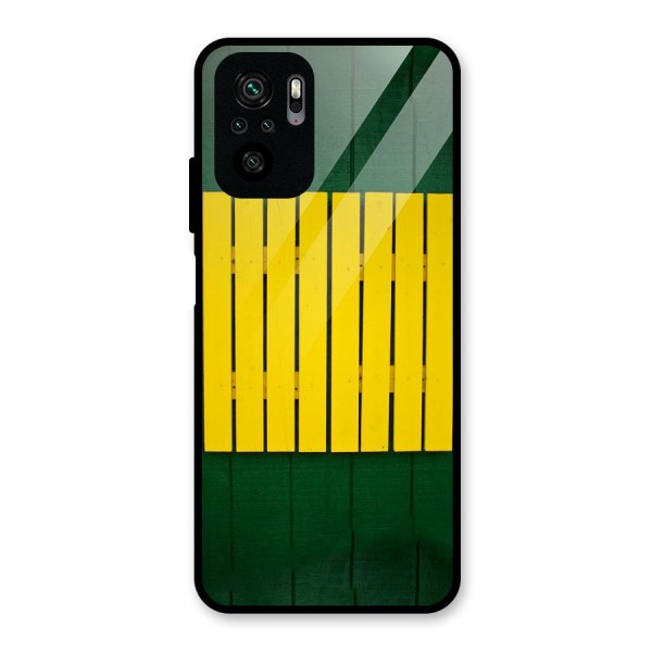 Yellow Fence Glass Back Case for Redmi Note 10