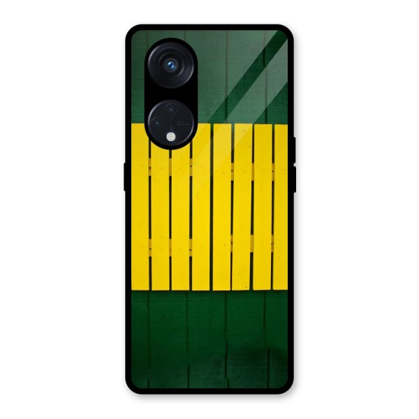 Yellow Fence Glass Back Case for Reno8 T 5G