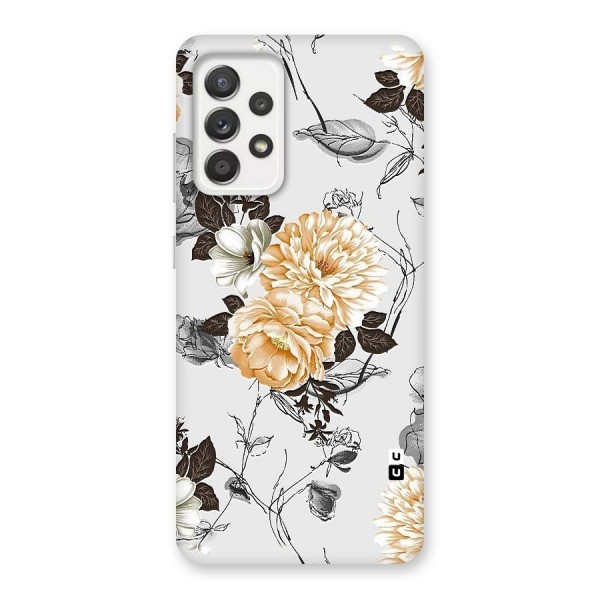 Yellow Floral Back Case for Galaxy A52