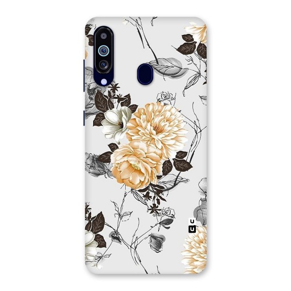 Yellow Floral Back Case for Galaxy A60