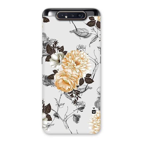 Yellow Floral Back Case for Galaxy A80