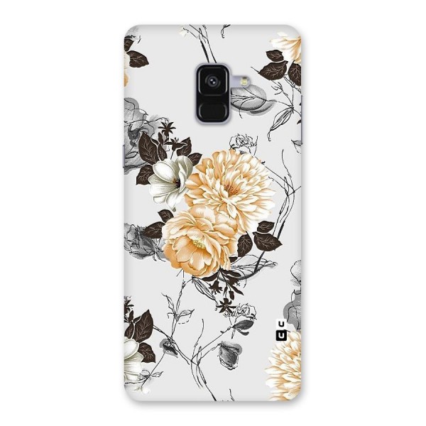 Yellow Floral Back Case for Galaxy A8 Plus