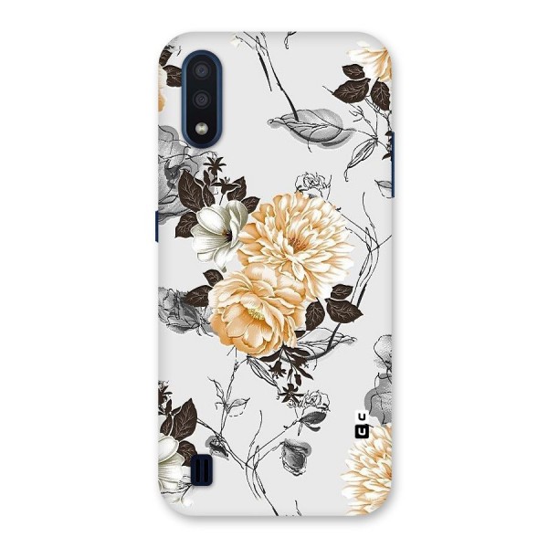 Yellow Floral Back Case for Galaxy M01