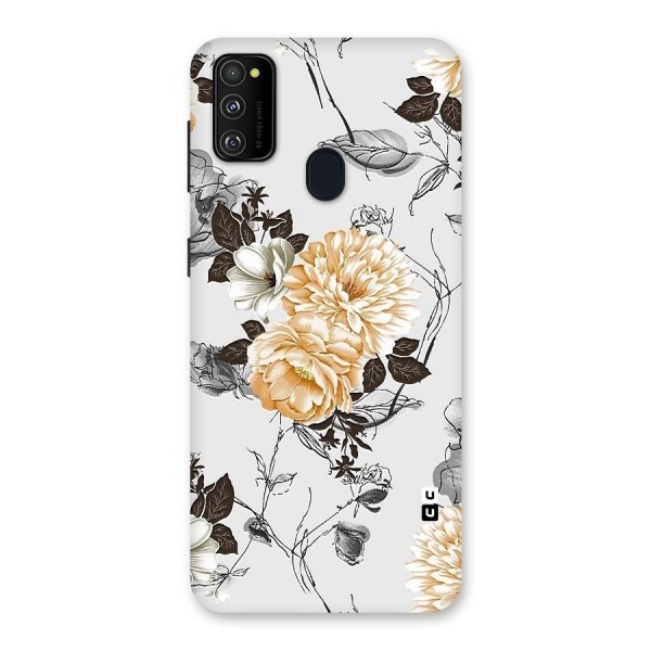 Yellow Floral Back Case for Galaxy M21