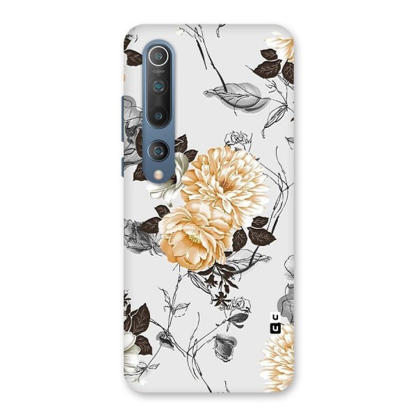 Yellow Floral Back Case for Mi 10