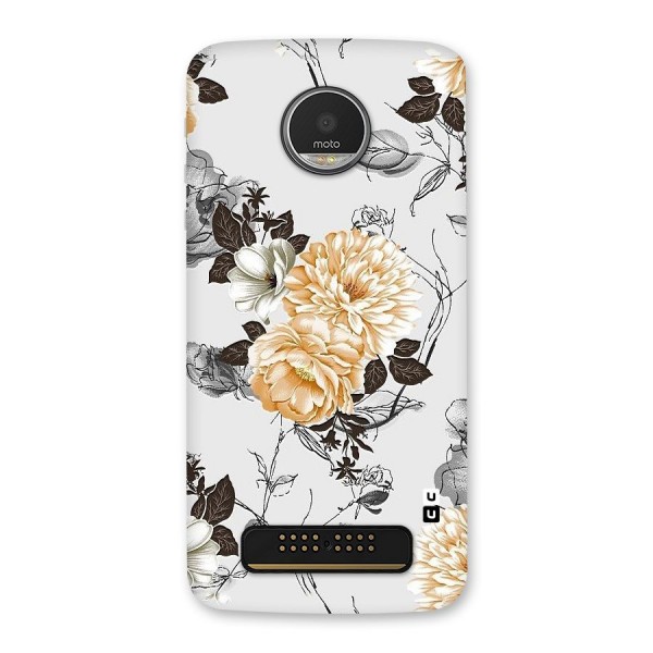 Yellow Floral Back Case for Moto Z Play