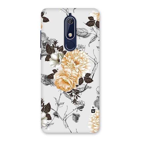 Yellow Floral Back Case for Nokia 5.1