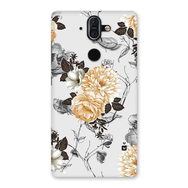 Yellow Floral Back Case for Nokia 8 Sirocco