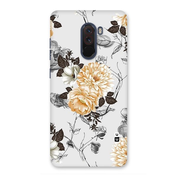 Yellow Floral Back Case for Poco F1