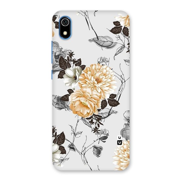 Yellow Floral Back Case for Redmi 7A