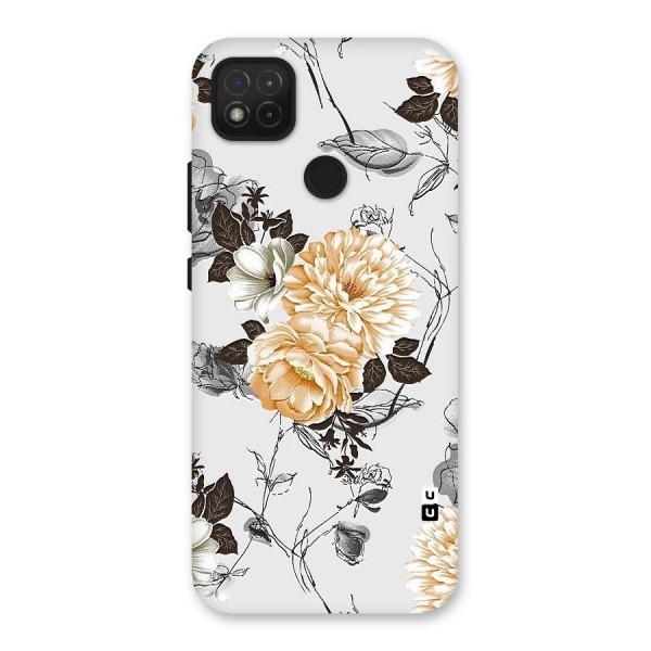 Yellow Floral Back Case for Redmi 9C