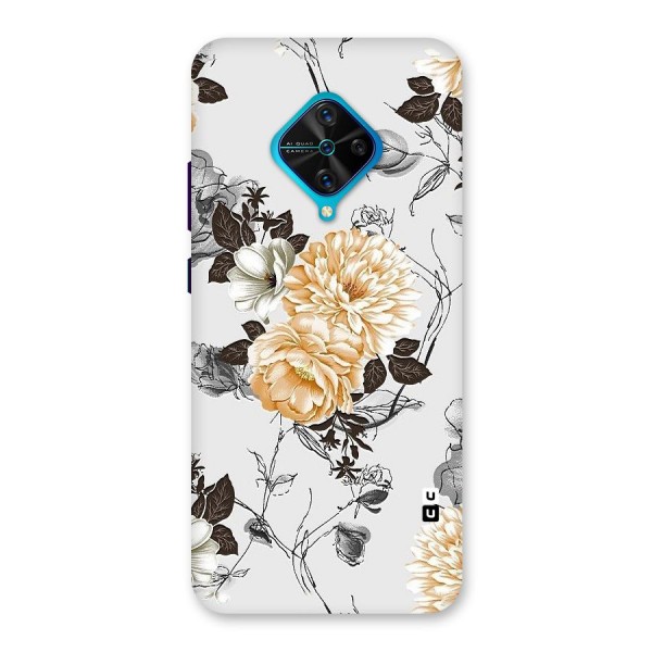 Yellow Floral Back Case for Vivo S1 Pro