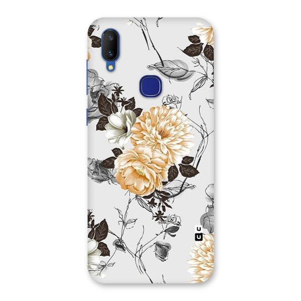 Yellow Floral Back Case for Vivo V11