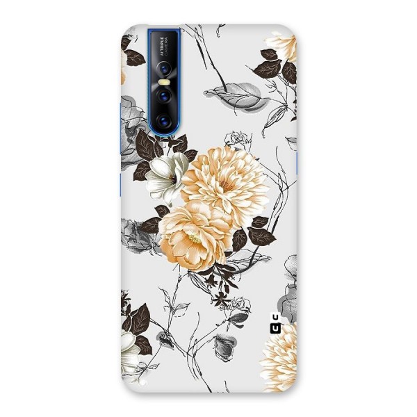 Yellow Floral Back Case for Vivo V15 Pro