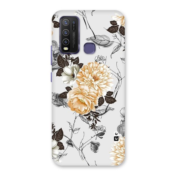 Yellow Floral Back Case for Vivo Y30