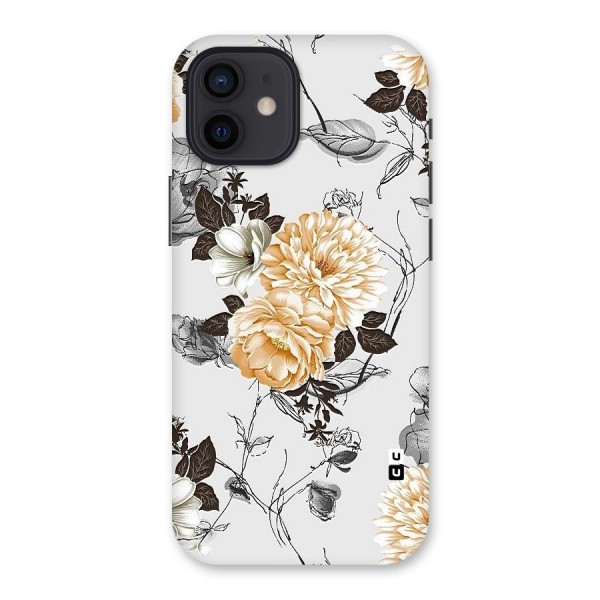 Yellow Floral Back Case for iPhone 12