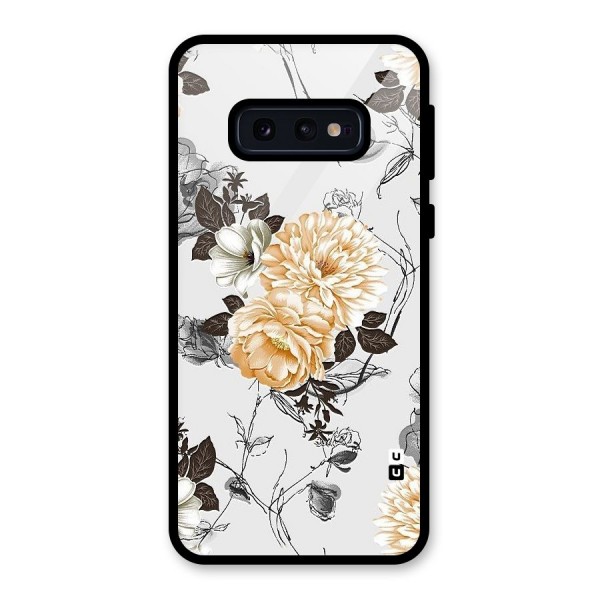 Yellow Floral Glass Back Case for Galaxy S10e