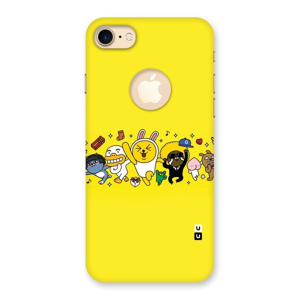 Yellow Friends Back Case for iPhone 8 Logo Cut