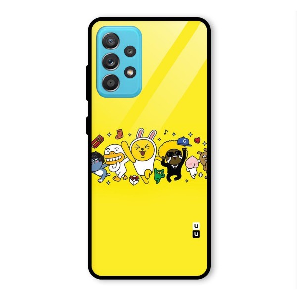 Yellow Friends Glass Back Case for Galaxy A52s 5G