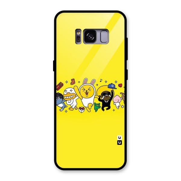 Yellow Friends Glass Back Case for Galaxy S8