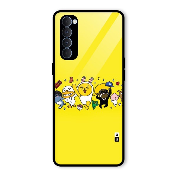 Yellow Friends Glass Back Case for Oppo Reno4 Pro