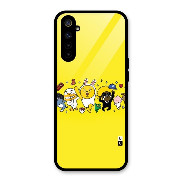 Yellow Friends Glass Back Case for Realme 6