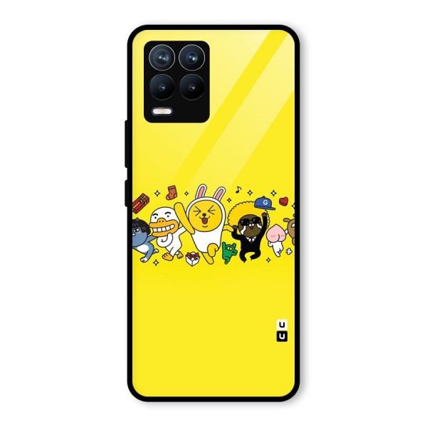 Yellow Friends Glass Back Case for Realme 8 Pro