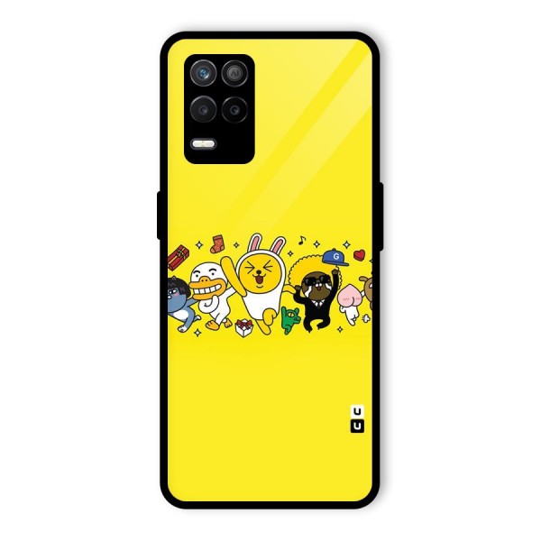 Yellow Friends Glass Back Case for Realme 9 5G