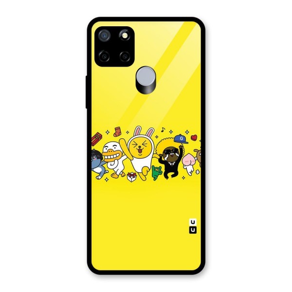 Yellow Friends Glass Back Case for Realme C15