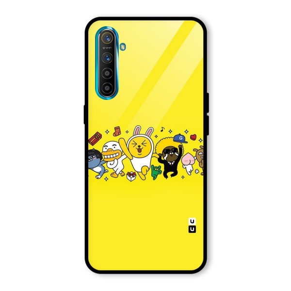 Yellow Friends Glass Back Case for Realme XT