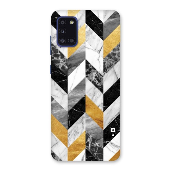 Yellow Grey Marble Back Case for Galaxy A31