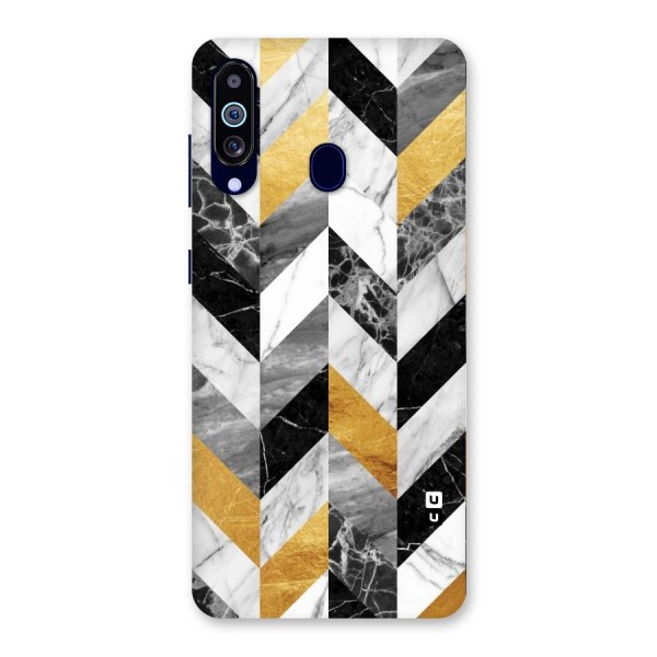 Yellow Grey Marble Back Case for Galaxy A60