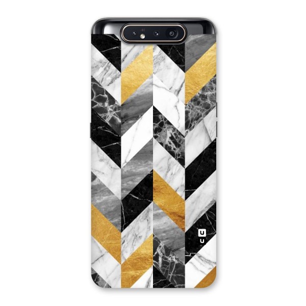 Yellow Grey Marble Back Case for Galaxy A80