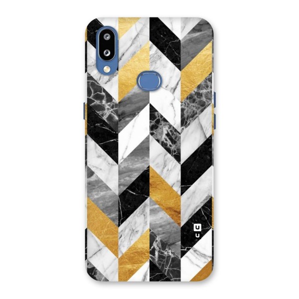 Yellow Grey Marble Back Case for Galaxy M01s