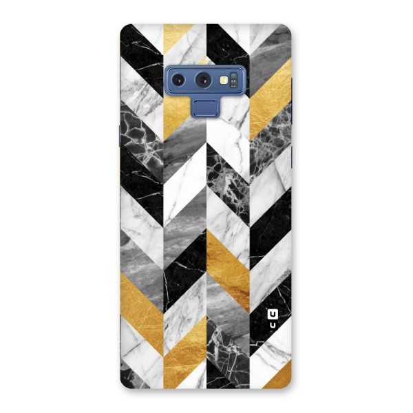 Yellow Grey Marble Back Case for Galaxy Note 9