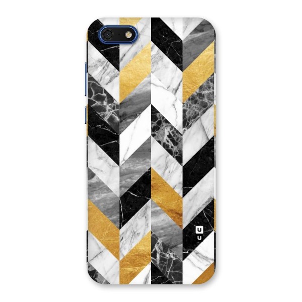 Yellow Grey Marble Back Case for Honor 7s