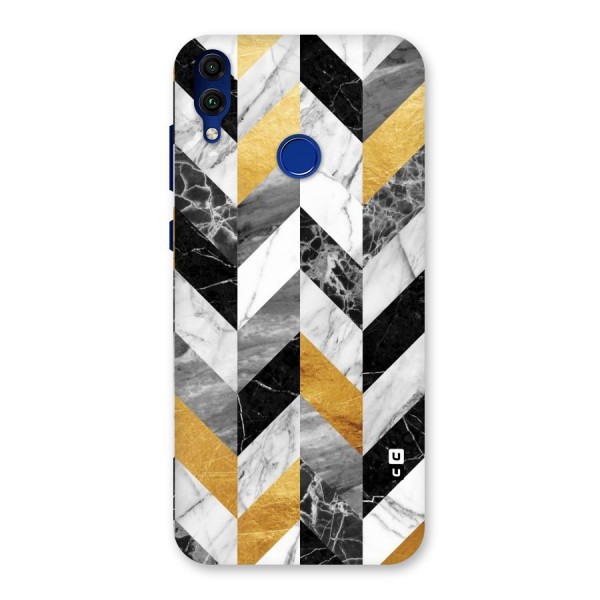 Yellow Grey Marble Back Case for Honor 8C