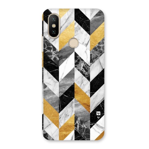 Yellow Grey Marble Back Case for Mi A2