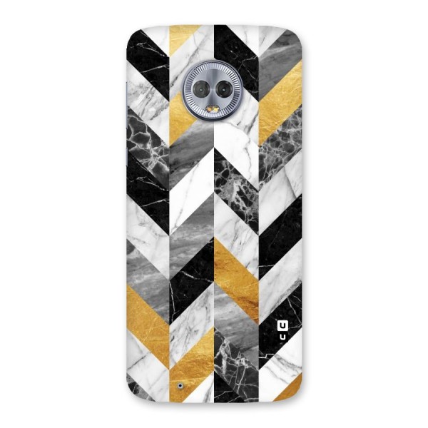 Yellow Grey Marble Back Case for Moto G6